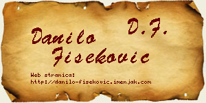 Danilo Fišeković vizit kartica